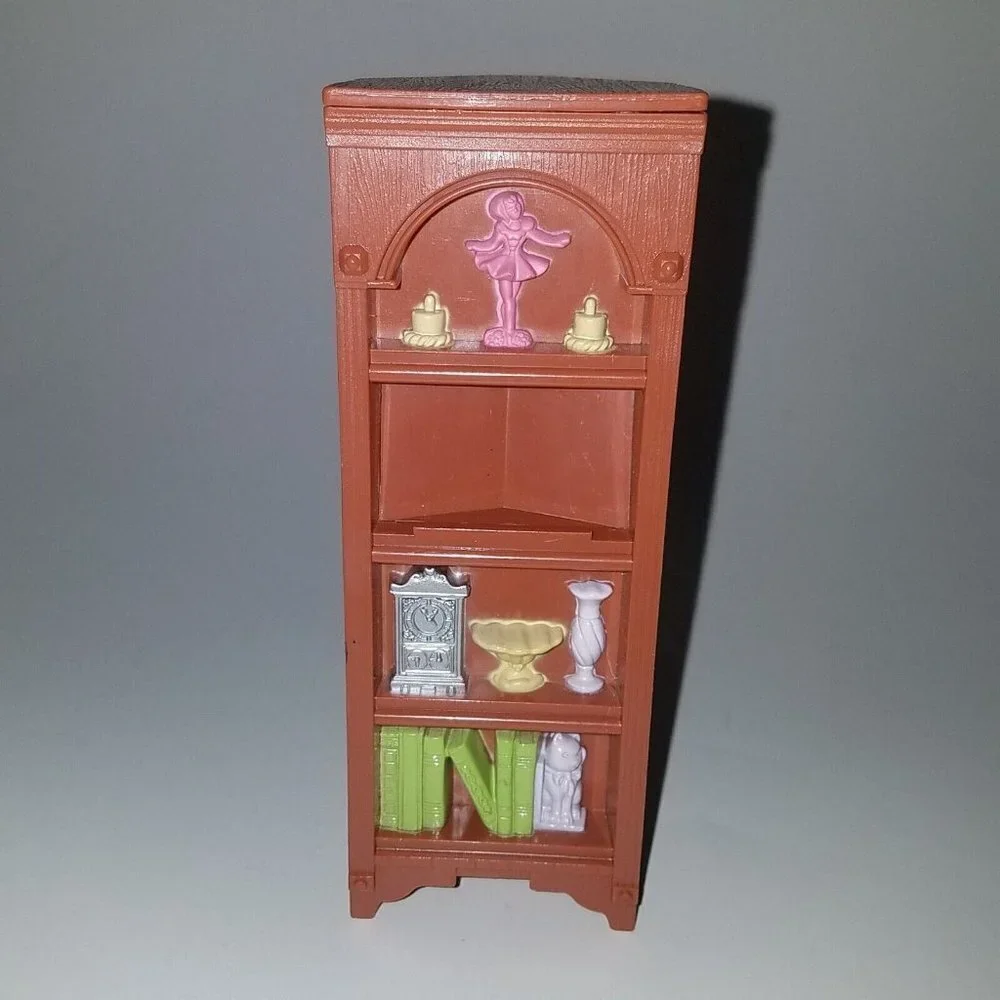 Fisher Price Loving Family Living Room Lot Corner Shelf Coat Rack End Table Lamp